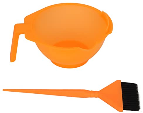 HOSEONFN Ciotola per Miscelare Tintura per Capelli Professionale per Parrucchieri con Pettine e Manico, Kit Pennello Applicatore Tintura in Materiale PP, Setole in Nylon per