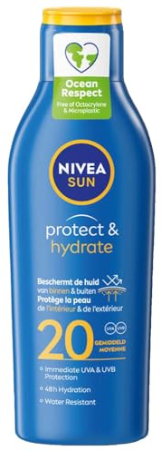 6er Pack - NIVEA SUN Sonnenmilch LSF 20 – Protect & Hydrate – 200 ml