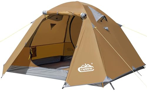 Camppal 2-3 Person Backpacking Tent, Waterproof Windproof 4 Season Tent for Camping, Easy Setup 2 Person Tent for Backpacking, Hiking, Hunting, Motor Cycling & Biking