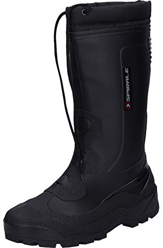 Spirale John, Botas de Trabajo, Botas de Agua, Unisex Adulto, Fieltro de Triple Capa con Aislamiento de Papel de Aluminio, Negro,46 EU
