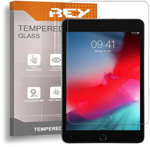 REY Pack 2X Pellicola salvaschermo per iPad Mini 5, 4, 3, 2, 1, Pellicole salvaschermo Vetro temperato, di qualità Premium Tablet