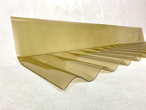 PVC Sinus Wellplatte 76/18 Wandanschluss in Bronze - Breite: 1106 mm Profilseite: 245 mm Glatte Seite: 130 mm -PROFIQUALITÄT-
