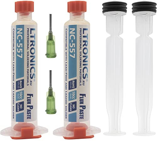 LTronics NC-557 Solder Flux Paste for SMD BGA PGA Soldering, 10cc Kit - Pack of 2