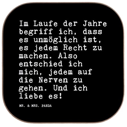 Mr. & Mrs. Panda Getränkeuntersetzer Im Laufe der Jahre... - Geschenk, Coaster, weinuntersetzer, Sprüche, lustiger Spruch, gläseruntersetzer, Weisheiten Zitate Lustig Weisheit Worte, Freundin, Leben