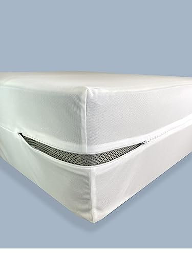 OMYZ - Fodera per materasso integrale in rete estensibile, antiacaro, 160 x 200 cm