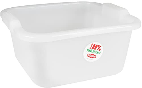 Schüssel 7L quadratisch 30x29x14cm weiß LDPE-Kunststoff Kunststoff Fußbad