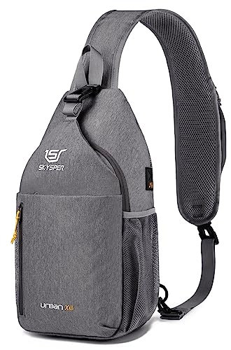 SKYSPER Brusttasche Herren Sling Bag Klein Crossbody Bags Männer Damen Leicht Schultertasche Umhängetasche Wandern Outdoor Reisen