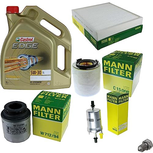 EISENFELS Inspektionspaket Wartungspaket Filterset mit 5 L Motoröl 5W-30 Ölfilter Luftfilter Innenraumfilter Kraftstofffilter Verschlussschraube