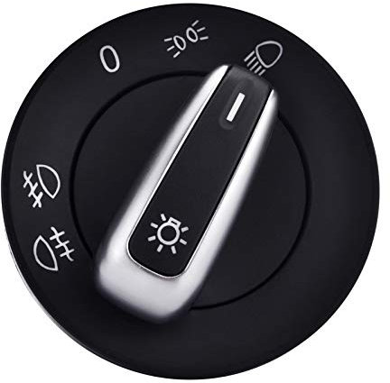 ZIxmix Car Headlight Switch Scheinwerferschalter Nebelscheinwerferschalter/Passend for VW Golf 5 6 GTI Mk5 Mk6 Jetta 5 6 Passat B6 Touran Tiguan 5ND941531A Headlight Switch