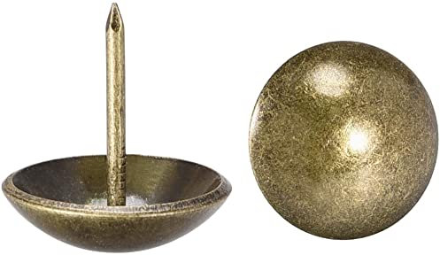 XYWHPGV Tachuelas para Clavos de tapicería, 22 mm de diámetro, 23 mm de Altura, pasadores de Pulgar Redondos Antiguos, Tono Bronce para Muebles, cabeceras de sofá, 50 Piezas(a013f 37047 49308 e1211 4