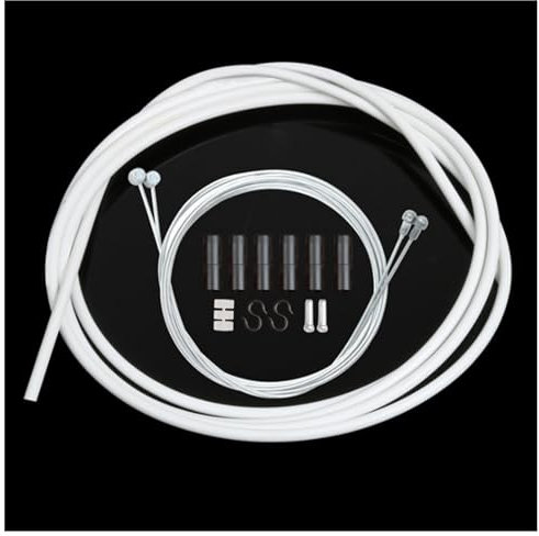 Sanmum Universal Fahrrad Bremszuge Set, Fahrrad Bremskabel Ersatz, Fahrrad Bremskabel Innenzug Set Fahrradteile für Mountainbike Rennrad Fahrrad (Weiß)