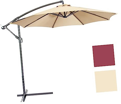 Replacement Canopy for Umbrella 3 Meter Polyester UV Protection Beige