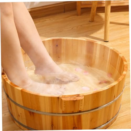 Pied de bain bol en bois pour pédicure spa massage baignoire bassin enlever peau morte sauna maison Soins 14,2x6,3