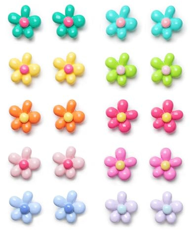 3D Blumen Kühlschrankmagnete 20 Stück,Bunte Dekorative Magnete für Kühlschrank,lustige Magnete,Bunte Starke Magnete für Kühlschrank,Locker und Whiteboard,Dekorative Magnete für Küche und Büro (1.8cm)