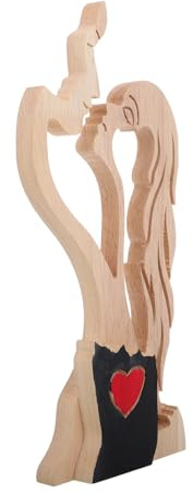 Yardwe Estatua De Pareja Besándose Hecha a Mano Escultura De Amor Eterno Decorativa para Hogar Oficina Regalo Romántico Día De San Valentín