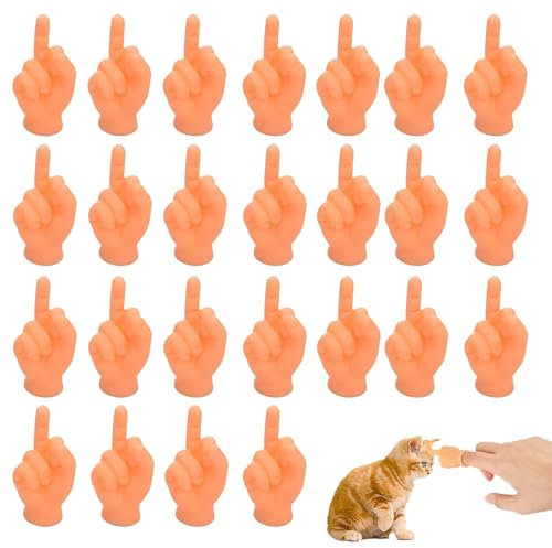 25 Stück Mini Hände,Kleine Hände für Zaubertricks Haustiere Weihnachten Spiele Party,Tiny Handsfinger Fingerpuppen für Haustier Katzen Kinder Spiele Party Haustiere Weihnachten Spiele Party