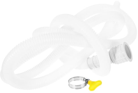 Operitacx Tuyau D'évacuation de 4 Mètres pour Climatiseur en Pvc Blanc Résistant aux Fuites Étanchéité pour Climatiseur et Machine à Laver
