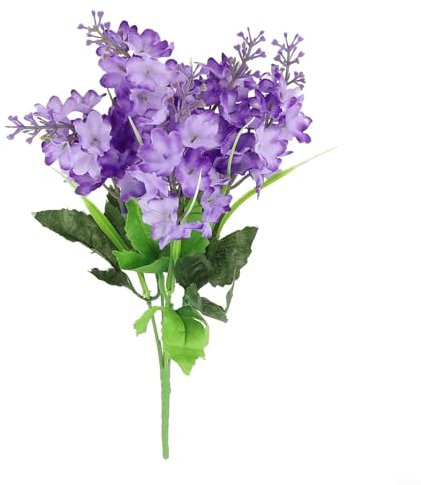 Springwillfly Elegante flor de jacinto de seda de 5 flores, realista, arreglo floral artificial para decoración del hogar, oficina, boda, 33 cm, varios tonos (morado claro)