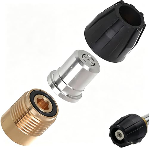 Wjelet Hidrolimpiadora boquilla de pistola de 1/4 pulgadas, conexión rápida, accesorios 25035, boquilla de alta presión + protector de boquilla, compatible con limpiadores de alta presión Kärcher HD