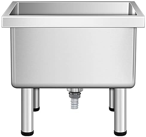 JYBNBBE Kommerzielles Mopp-Spülbecken aus Edelstahl, bodenstehendes Mopp-Spülbecken mit Abflusslöchern und Abflussrohren, geeignet für die Hotelbar zu Hause,60cm