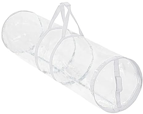 Transparente Aufbewahrungstasche Für Geschenkpapier-Rollen Weihnachtliche Geschenkpapier Box Mit Griff, PVC Material Organisiert Bänder & Mehr, Perfekt Für Weihnachtsfeier