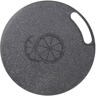 Tagliere Rotondo in Plastica Pp 35x0, 8 Cm per Frutta e Verdura | Facile da Pulire, Non Assorbe Acqua Né Olio, Finitura Effetto Marmo Lavorazione Curata