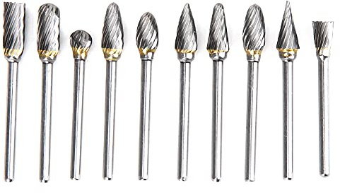 Juego de brocas de enrutador de rotación, cortador de grabado de alta precisión para madera, herramienta de perforación de tallado de METAL, MATERIAL de acero de tungsteno y (Caja transparente