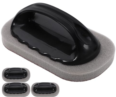 LOORGVEL Esponjas de Limpieza de Cocina 4 Pcs, Estropajos Abrasivos de Esmeril Marrón, para Fregar Platos y Ollas, Multiusos para Hogar y Cocina, Eliminación de Suciedad y Óxido, Uso
