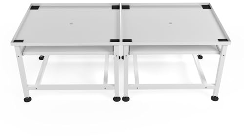 Wasophoogte® Waschmaschinen Untergestell - Waschmaschinenunterschrank - Waschmaschinen Podest - 45 cm Hoch - Doppelt - Weiß - Universell