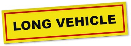 PantherPixel Magnetschild Long Vehicle Auto LKW Schwertransport Magnetfolie Wetterfest Magnetisch 30 x 8 cm Reflektierend