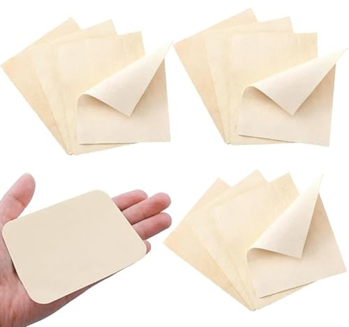 20 Pieces Chamois Leather Cloth,Pre-Cut Chamois for Smoothing Pot Rim,Soft Chamois Ceramic Trimming Mud Clay Pottery Tool (Beige13x13cm)