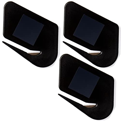 Magnetic Letter Openers Envelope,3 Pack,Envelope Opener Slitter,Mail Openers Blade with Magnet,Letter Opener for Women,Men,Office,Envelope Cutter (Black)