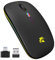 HZD Maus Kabellos, Funkmaus, Maus Bluetooth, 2.4 GHz-USB Maus, Wireless Mouse, 1600 DPI Optical Tracking, Für Laptop, Computer, PC, Mac, iOS, Android, iPad, Windows (Schwarz)