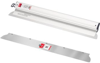 COMENSAL Profi-Set - Flächenspachtel 800 mm mit Blatt 0,3 mm - Ersatzblatt 0,5 mm - Breitspachtel - Dekorspachtel - Fassadenspachtel - Edelstahl - Made in EU