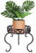 TOLIDA Soporte para Plantas de Metal Estanteria Metalica para Macetas Marrón Estante Plantas Redondo Pie para Macetas Alto para Floristería Hogar Jardín Terraza Macetas Plantas