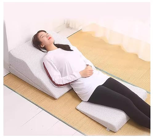 Usknxiu Keilkissen zum Schlafen,verstellbares orthopädisches Bettkeilkissen-Set, Linderung von Rücken und Beinschmerzen,saurer Reflux,Anti-Schnarch Memory Schaum Kissenkeil- maschinenwaschbarer Bezug