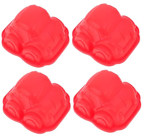LABRIMP 4stücke Auto Kuchen Backformen Cartoon Fahrzeug Backformen Für Kreative Tortendekoration Und Kuchen Lebensmittelecht Zufällige Farben