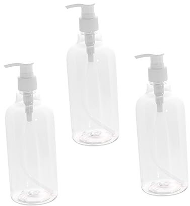 MAGICLULU 3stücke Transparente Pumpflasche Nachfüllbar Shampoo Spender Flasche Für Flüssigseife Duschgel Handseife Wiederverwendbar Großes Fassungsvermögen DIY Geeignet