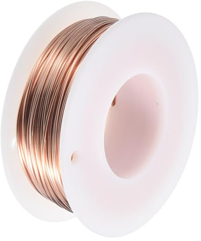sourcing map Weicher Kupferdraht, 99,9 % reiner blanker Kupferdraht, 0,8 mm, massiver Basteldraht für Heimwerker, Basteln, Gartenarbeit, Dekoration, 20 m