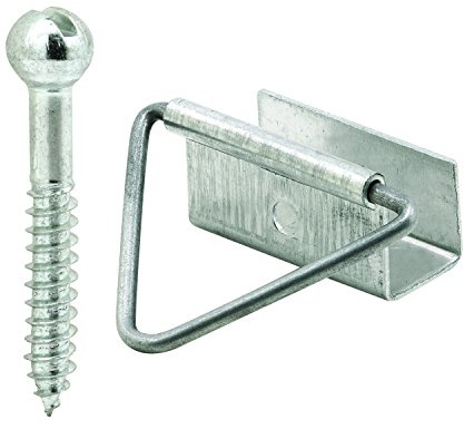 Prime-Line MP5552 Bail Latches and Screws, Use With 7/16 In. Thick Screen Frames, Aluminum (6 Pack)