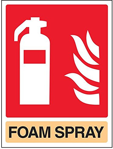 VSafety 11029AN-R'Foam Spray'-Schild, Hochformat, 150 x 200 mm, 3 Stück