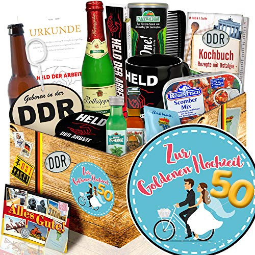 Zur Goldenen Hochzeit - Geschenke zur Hochzeit für Eltern - Männer Paket DDR
