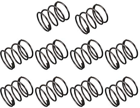 sourcing map 10Stk. Druckfeder Federstahl 1,2mm Drahtdmr. schwarz | Spannfeder, 17mm Außendmr., 20mm freie Länge