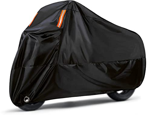 WinPower Outdoor Waterproof Motorcycle Cover All Weather Protection Winter Snow Universal Motorbike Bike Vehicle Cover, 94.5 x 41 x 55 inch, XXL