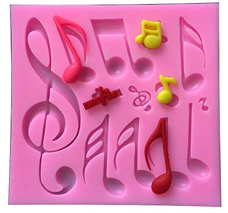 BLUGUL Nota Musicale Stampi in Silicone, Per Cioccolato Fondente Torta Gelatina Dolci Dessert