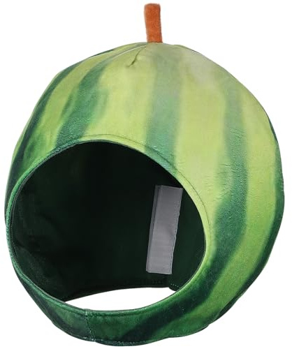 NUOBESTY Watermelon Costume Hat Fruit Hat Food Costumes Cap Watermelon Party Supplies Novelty Masquerade Cosplay Head Cover for Christmas Party (Green)