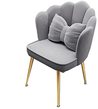 Schminktisch Hocker Bürosessel Schminkstuhl Esszimmerstuhl Polsterstuhl Wohnzimmer-Sessel, mit Armlehnen, Samt, Metallbeine, Bequeme Samtstuhl,Für Schlafzimmer/Arbeitszimmer
