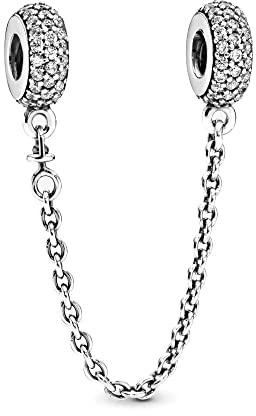 BEEUVIP Damen Sicherheitskette Charm Anhänger für Armband 925 Sterling Silber Geburtsstein Charms Beads passend für Armband