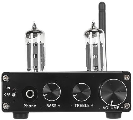Amplificateur de Tube 5.1, Haut-Parleur Passif à 2 Canaux pour la Maison, Bouton de Réglage Indépendant Amplificateur de Tube de Son HD HiFi (Prise UE Tube électronique 6K4)