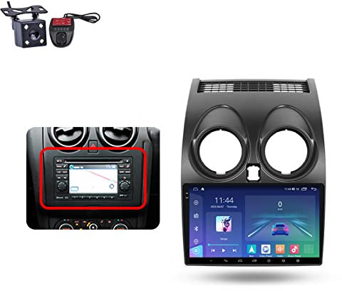 HYMLMY Navigatore satellitare per Auto Stereo per Auto Android 12 Doppio DIN in-Dash per Ni-ssan Qashqai 1 J10 2006-2013 Ricevitore multimediale con Schermo da 9/9,5 Pollici con Carplay Android A